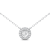 14k White Gold Diamond Halo Necklace