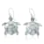 Balinese Artisan 925 Sterling Silver Turtle Earrings with Mother of Pearl