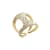 Siracusa ring in yellow gold 18kt and 162 white diamonds pavé 1,65 ct