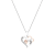 Dazzlingrock Collection Morganite and Diamond Double Heart Pendant with
Chain in 18K Gold