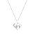 Dazzlingrock Collection Lab White Sapphire and Diamond Double Heart
Pendant with Chain in 14K Gold