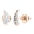 Dazzlingrock Collection Round White Diamond Angel Wing Stud Earrings for
Women in 18K Rose Gold