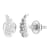 Dazzlingrock Collection Round White Diamond Angel Wing Stud Earrings for
Women in 18K White Gold