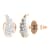 Dazzlingrock Collection Round White Diamond Angel Wing Stud Earrings for
Women in 14K Rose Gold