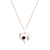 Dazzlingrock Collection Garnet and Diamond Double Heart Pendant with
Chain in 10K Gold