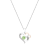 Dazzlingrock Collection Peridot and Diamond Double Heart Pendant with
Chain in 14K Gold