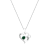 Dazzlingrock Collection Lab Emerald and Diamond Double Heart Pendant
with Chain in 18K Gold