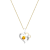 Dazzlingrock Collection Citrine and Diamond Double Heart Pendant with
Chain in 10K Gold