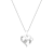 Dazzlingrock Collection Lab White Sapphire and Diamond Double Heart
Pendant with Chain in 18K Gold
