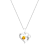 Dazzlingrock Collection Citrine and Diamond Double Heart Pendant with
Chain in 10K Gold