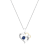 Dazzlingrock Collection Blue Sapphire and Diamond Double Heart Pendant
with Chain in 14K Gold