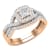 Dazzlingrock Collection Mixed Shape Diamond Halo Wedding Ring Set 1.0ctw
18K Rose Gold