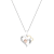 Dazzlingrock Collection Morganite and Diamond Double Heart Pendant with
Chain in 18K Gold