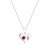 Dazzlingrock Collection Ruby and Diamond Double Heart Pendant with Chain
in 10K Gold