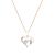 Dazzlingrock Collection Morganite and Diamond Double Heart Pendant with
Chain in 10K Gold