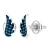 Dazzlingrock Collection Round Blue Diamond Angel Wing Stud Earrings for
Women in 18K White Gold