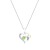 Dazzlingrock Collection Peridot and Diamond Double Heart Pendant with
Chain in 18K Gold