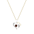 Dazzlingrock Collection Garnet and Diamond Double Heart Pendant with
Chain in 18K Gold
