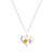 Dazzlingrock Collection Citrine and Diamond Double Heart Pendant with
Chain in 14K Gold