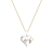 Dazzlingrock Collection Morganite and Diamond Double Heart Pendant with
Chain in 10K Gold