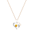Dazzlingrock Collection Citrine and Diamond Double Heart Pendant with
Chain in 10K Gold