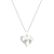 Dazzlingrock Collection Lab White Sapphire and Diamond Double Heart
Pendant with Chain in 18K Gold