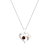 Dazzlingrock Collection Garnet and Diamond Double Heart Pendant with
Chain in 14K Gold