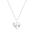 Dazzlingrock Collection Morganite and Diamond Double Heart Pendant with
Chain in 10K Gold