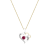 Dazzlingrock Collection Ruby and Diamond Double Heart Pendant with Chain
in 14K Gold