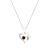 Dazzlingrock Collection Garnet and Diamond Double Heart Pendant with
Chain in 18K Gold