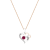 Dazzlingrock Collection Lab Ruby and Diamond Double Heart Pendant with
Chain in 18K Gold