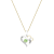 Dazzlingrock Collection Peridot and Diamond Double Heart Pendant with
Chain in 18K Gold