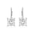 Cubic Zirconia 10K White Gold Dangle Earrings 1.52 CTW