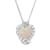 Jewelili Created Opal with Created White Sapphire and White Diamond
Heart Pendant with Rolo Chain