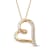 Jewelili 18K Yellow Gold Over Sterling Silver 1/2 Ctw White Diamond
Heart Shape Pendant