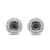 Treated Black & White Diamond Sterling Silver Cluster Stud Earrings
0.25 CTW