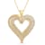 White Diamond 10K  Yellow Gold Heart Pendant 0.50 CTW