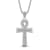 White Diamond Sterling Silver Men's Cross Pendant 0.50 CTW