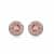 10K Yellow Gold 5 MM Round Morganite and Round Created White Sapphire
Stud Earrings