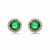 10K Yellow Gold 5 MM Round Lab Created Emerald and Round Created White
Sapphire Stud Earrings