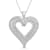 White Diamond 10K White Gold Heart Pendant 0.50 CTW