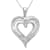White Diamond Sterling Silver Heart Pendant 0.25 CTW