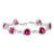 Created Ruby and White Sapphire Sterling Silver Bracelet 10.87 CTW