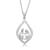 Jewelili Sterling Silver Parent and 2 Children Family Pendant