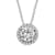 Jewelili Sterling Silver Checkerboard Sappire and Created White Sapphire
Pendant with Rolo Chain