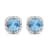 10K White Gold 5x5 MM Cushion Topaz and 1/10 Ctw Natural White Round
Diamond Stud Earrings
