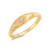 MFY x Anika Yellow Gold Over Sterling Silver with 0.02 Cttw Lab-Grown
Diamond Ring