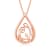 14K Rose Gold Over Sterling Silver Family Heart Pendant