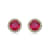 10K Yellow Gold 5 MM Round Lab Created Ruby and Round Created White
Sapphire Stud Earrings