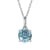 Blue Moissanite Solitaire Minimalist Necklace